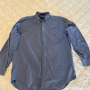 Nautica Casual Blue Button-Down Shirt